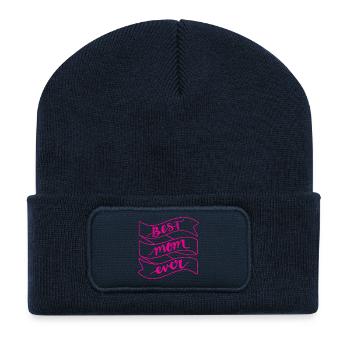 Best Mom Ever - Recycled Patch Beanie - french navy - Front
