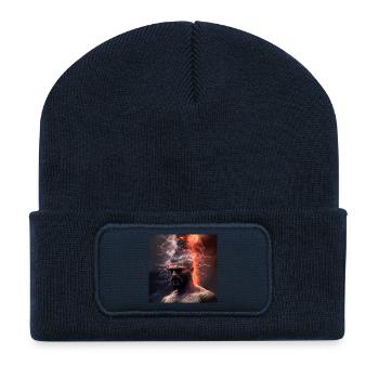 elektrik portrait 11 - Eruptive Lightning - Recycled Patch Beanie - french navy - Front