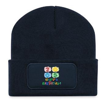 Geburtstag 2005 - Recycelte Patch Beanie - French Navy - Vorne