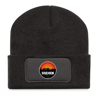 Horizon de Brême - Beanie recyclé à patch - charbon - Devant