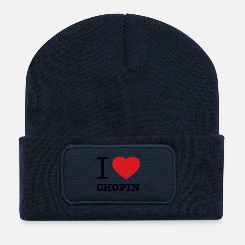 I LOVE CHOPIN - Recycelte Patch Beanie - French Navy
