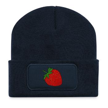 Strawberry - Recycled Patch Beanie - french navy - Front