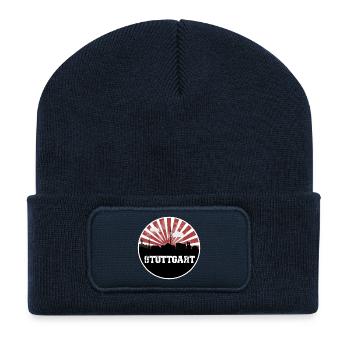 Stuttgart Skyline Heimspiel - Recycelte Patch Beanie - French Navy - Vorne
