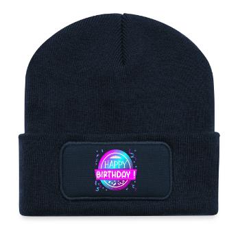 HAPPY BIRTHDAY GREETINGS - CONGRATULATIONS SAYINGS - Recycled Patch Beanie - french navy - Front