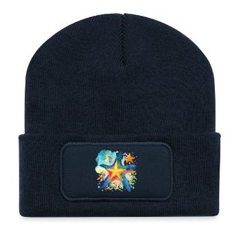 Seestern - Recycelte Patch Beanie - French Navy - Vorne