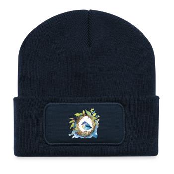 Bird - Recycled Patch Beanie - french navy - Front
