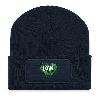 Environmentalist Environment Heart Nature Environmental Protection Earth - Recycled Patch Beanie - french navy - Front
