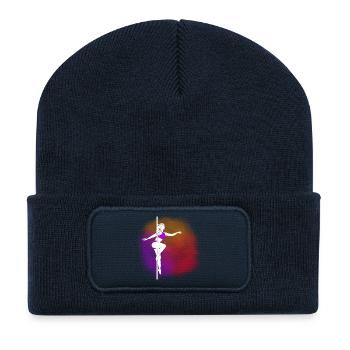 Pole Dance Neon Sunset - Recycled Patch Beanie - french navy - Front