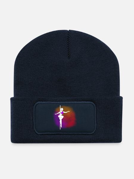 Pole Dance Neon Sunset - Recycled Patch Beanie - french navy