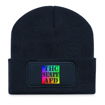 THC STATT AFD - Recycelte Patch Beanie - French Navy - Vorne