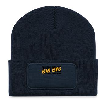 Bro Statement Großer Bruder Einzelkind Bruderherz - Recycelte Patch Beanie - French Navy - Vorne