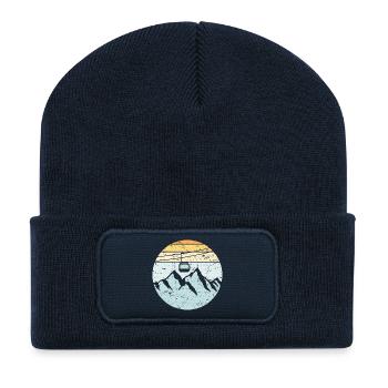Télécabine Montagnes Ski Vacances Téléphérique Ascenseur Love - Beanie recyclé à patch - bleu marine - Devant