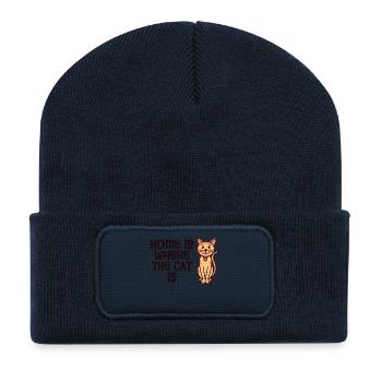 Cat Stuffed Animal Pets Statement Pet - Recycled Patch Beanie - french navy - Front