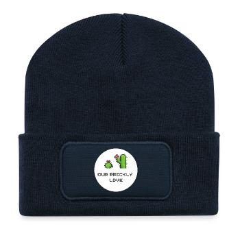 Unsere Stachelige Liebe Pixelkunst - Recycelte Patch Beanie - French Navy - Vorne