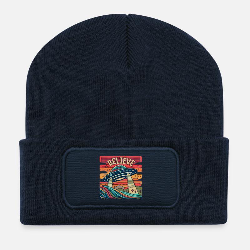 Belive! - Recycelte Patch Beanie - French Navy