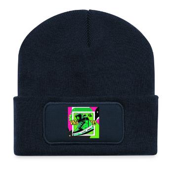 Neon Sneaker Pop Art - Recycelte Patch Beanie - French Navy - Vorne