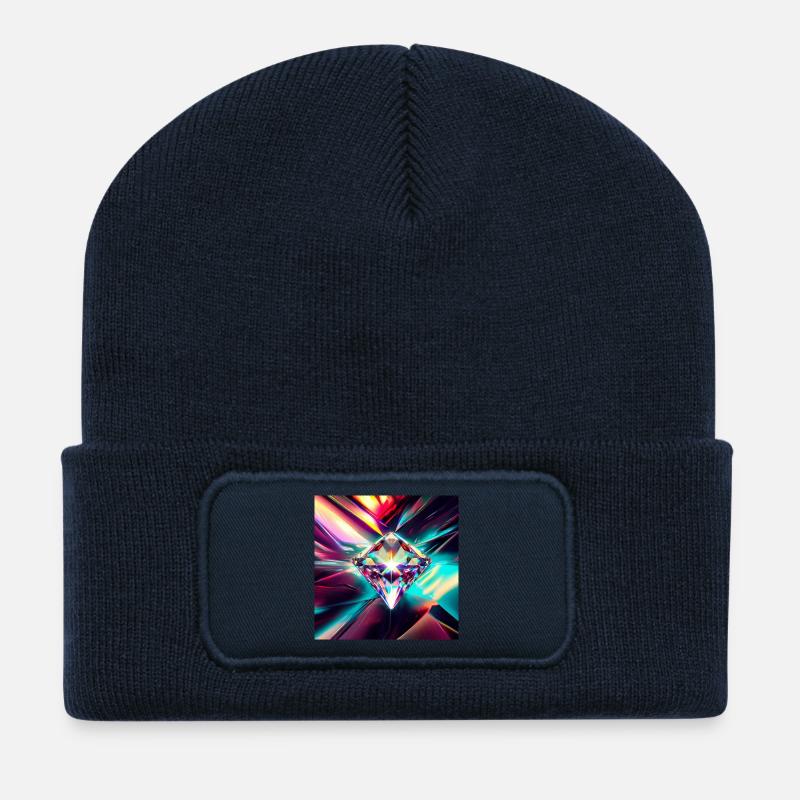 Diamant - Recycelte Patch Beanie - French Navy