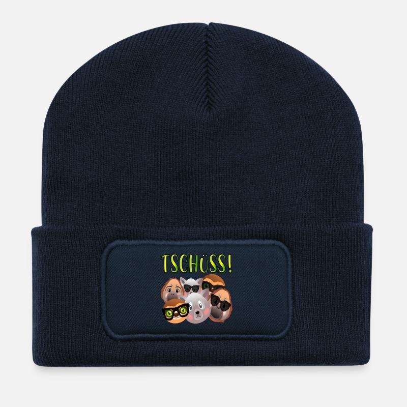 TSCHÜSS ABSCHIED TEAM - Recycelte Patch Beanie - French Navy