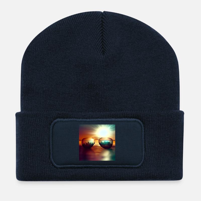 Skyline - Recycelte Patch Beanie - French Navy
