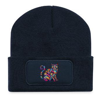 Cat - Recycled Patch Beanie - french navy - Front