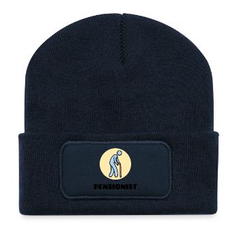 Pensioner Pension Statement Senior Retirement - Recycled Patch Beanie - french navy - Front