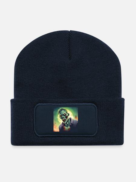 Zombie Halloween Edition 2023! Printflow. - Recycelte Patch Beanie - French Navy