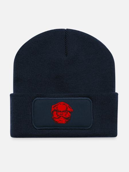 Karl Marx rouge communisme marxisme pull copie - Beanie recyclé à patch - bleu marine