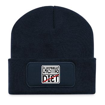 CHRISTMAS SIGN - FUNNY DIET SIGNS - Recycled Patch Beanie - french navy - Front