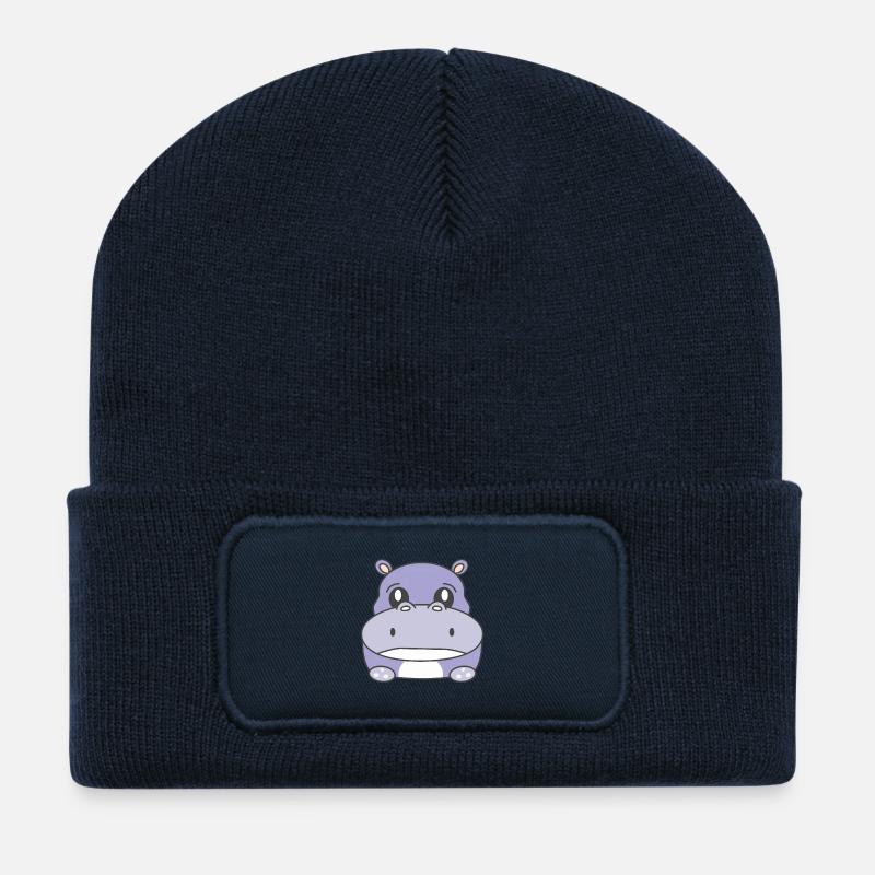 Sad Hippo - Recycled Patch Beanie - french navy