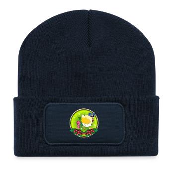 POULETS DE NOËL - Beanie recyclé à patch - bleu marine - Devant