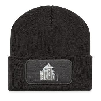 HOUSE - Recycled Patch Beanie - dark grey - Front