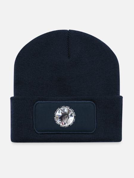 Lapland reindeer - Recycled Patch Beanie - french navy