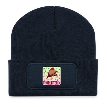 Chorleiterin SINGEN - CHÖRE LEITEN - Recycelte Patch Beanie - French Navy - Vorne