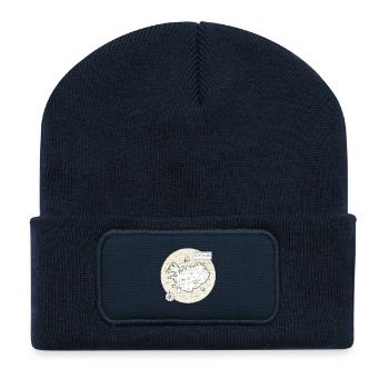 Carte Vintage de l’Islande - Beanie recyclé à patch - bleu marine - Devant