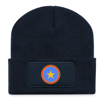 COLOURS OF THE CONGO - Recycled Patch Beanie - french navy - Front
