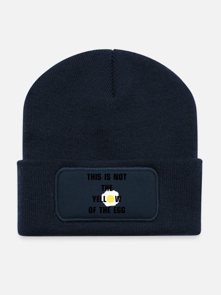 This is not the yellow of the egg - Recycled Patch Beanie - french navy