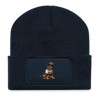 Rottweiler Hunde Bayern Design - Recycelte Patch Beanie - French Navy - Vorne