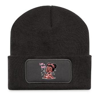 La Vie en Rose - Recycelte Patch Beanie - Dunkelgrau - Vorne