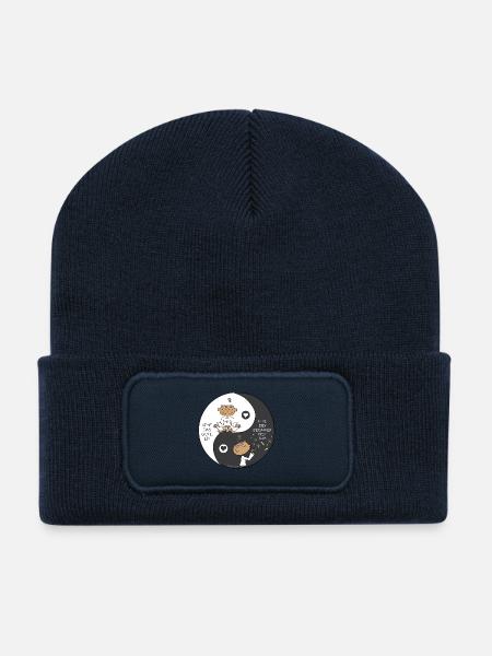 Yin Yang - Recycelte Patch Beanie - French Navy