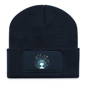 Jellyfish Girl Jellyfish Animal Trend 2024 Haircut - Recycled Patch Beanie - french navy - Front