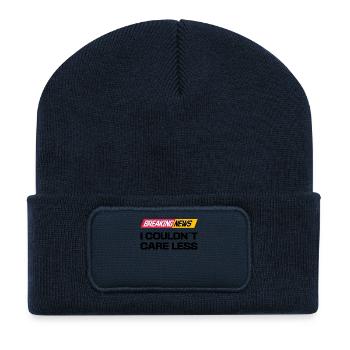 I don't care about the statement - Recycled Patch Beanie - french navy - Front
