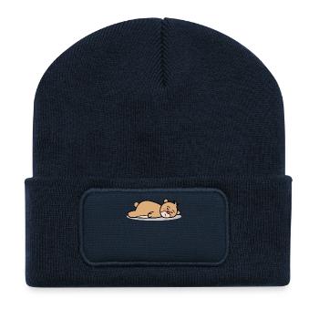 Ist Mir Egal Haltung Relax Chill - Recycelte Patch Beanie - French Navy - Vorne