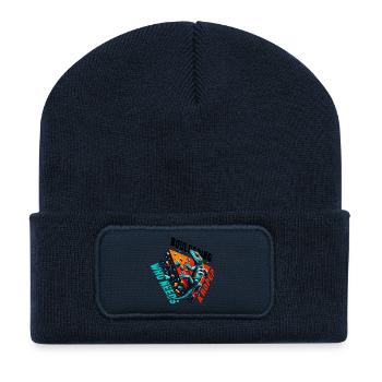 Bouldern Gecko Seil? Geschenk - Recycelte Patch Beanie - French Navy - Vorne