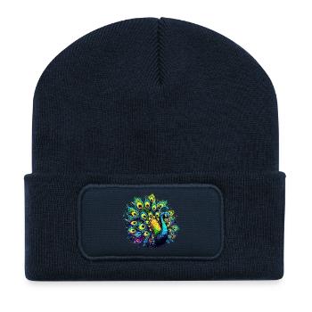 Pfau - Recycelte Patch Beanie - French Navy - Vorne