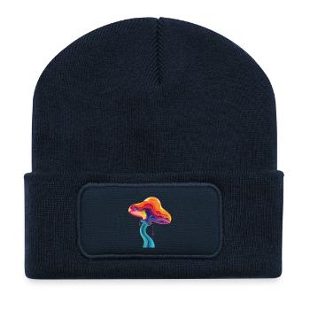 Classic Mushroom - Recycelte Patch Beanie - French Navy - Vorne