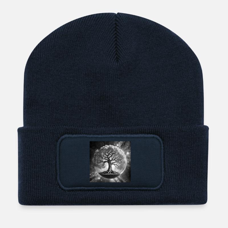 The Cosmic Yggdrasil - Recycled Patch Beanie - french navy