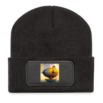Schiff 02 - Recycelte Patch Beanie - Dunkelgrau - Vorne