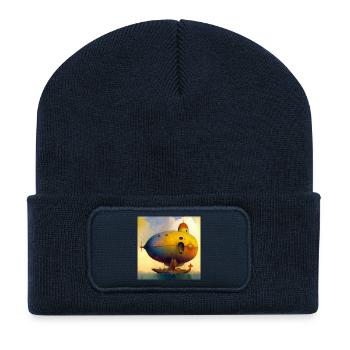 Schiff 02 - Recycelte Patch Beanie - French Navy - Vorne