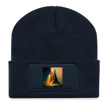 Megalopolis 03 - Beanie recyclé à patch - bleu marine - Devant