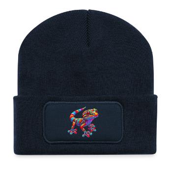 Gecko - Recycelte Patch Beanie - French Navy - Vorne
